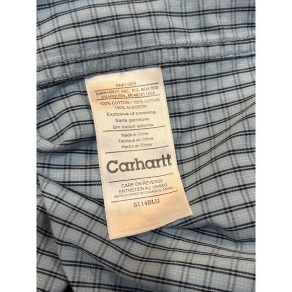 Vintage Carhartt Tattersall Short Sleeve Loose Fit Chest Pocket Shirt – Small - Picture 5 of 7